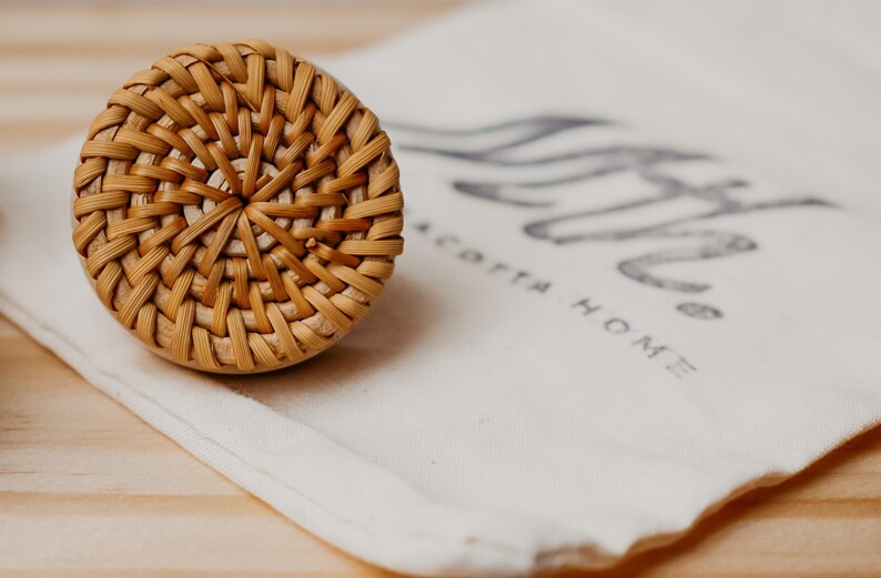 Rattan Knobs for Dresser Tuva Rattan Knobs Rattan Dresser Etsy