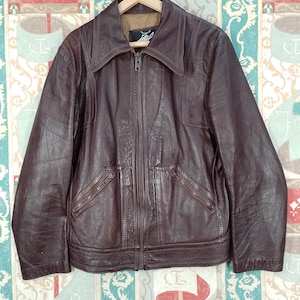 ancienne veste cuir marque IRAL