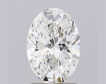 Oval Cut Lab Grown Loose Diamond - 1.59 Carat VVS2 G Clarity/Color - Excellent Cut CVD Diamond - Diamond for Engagement Ring
