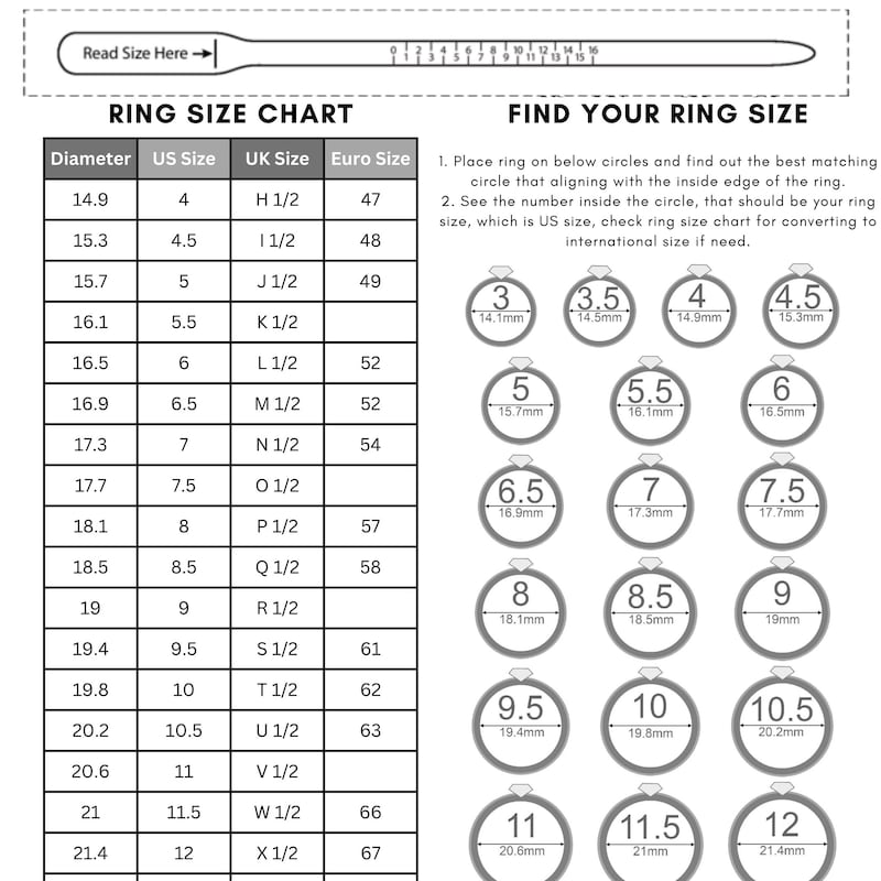Free Printable Ring Sizer Etsy