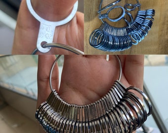 Chrome Plated Ring Sizer Set: Sizes 1-15.5 with Half Sizes