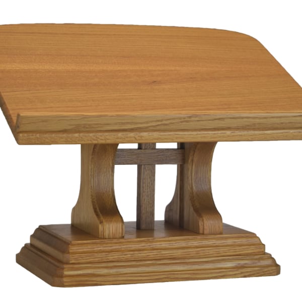 Quartersawn Oak Bible Stand - Light Golden Oak Finish
