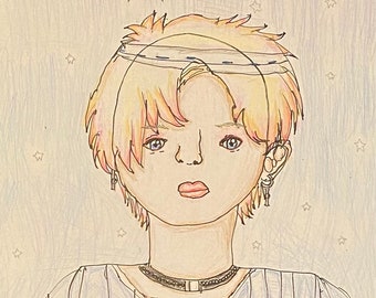 Jimin Bts Drawing - Etsy Jimin Bts Drawing - Etsy
