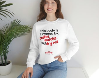 This Body is Powered By - Unisex Heavy Blend Crewneck Sweatshirt