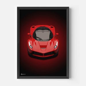 Poster auto LaFerrari Front - CARTISTRY®