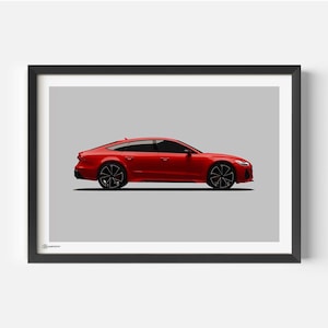 Car Poster RS7 - Bright - CARTISTRY®