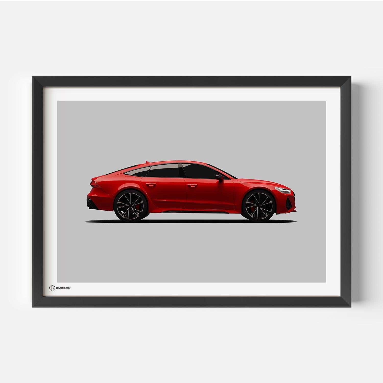 Car Poster RS7 - Bright - CARTISTRY®