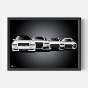 Poster auto RS6 Generazioni - CARTISTRY®