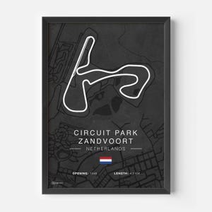 Rennstrecken Poster Zandvoort - Dunkel - CARTISTRY®