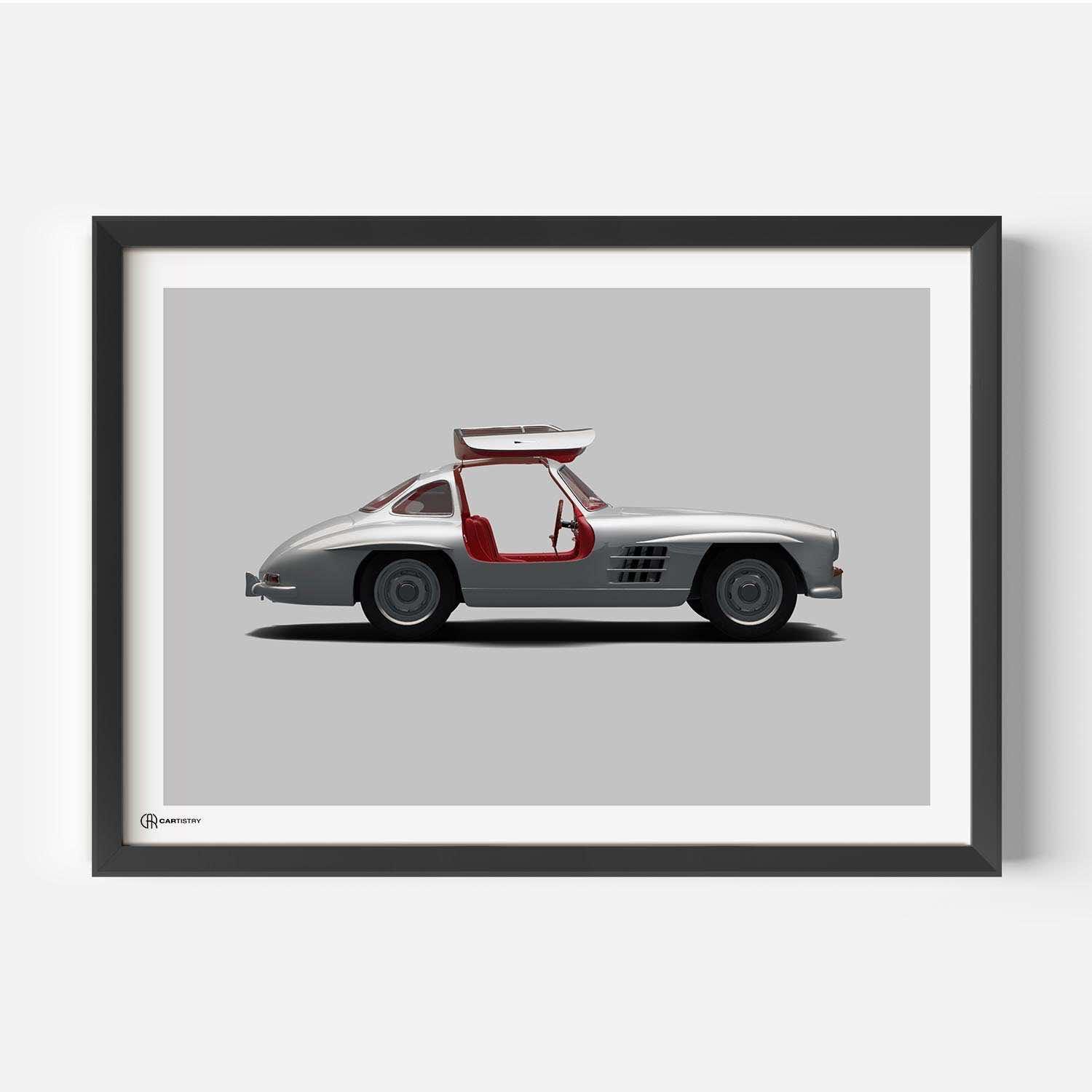 Póster de coche 300 SL Gullwing - Ligero - CARTISTRY®