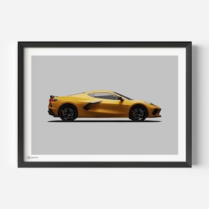Auto Poster Corvette C8 - Hell - CARTISTRY®