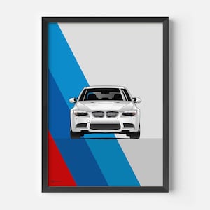 Autoposter M3 E90 Voorkant - CARTISTRY®