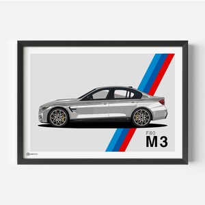 Poster per auto M3 F80 - CARTISTRY®