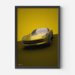 Auto Poster Corvette C7 - CARTISTRY®