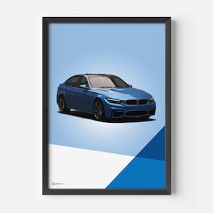 Manifesto dell'auto M3 F80 - CARTISTRY®