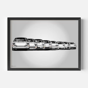 Poster auto 911 Generations - Light - CARTISTRY®