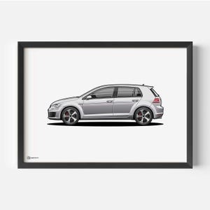 Poster auto Golf 7 GTI - Leggero - CARTISTRY®