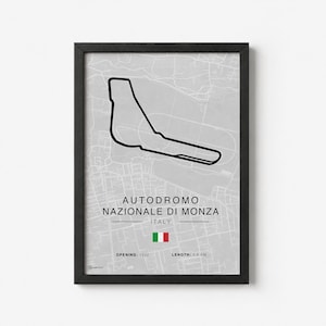 Póster del circuito de Monza - Ligero - CARTISTRY®