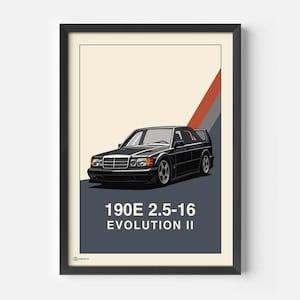 Poster auto 190E Evo II - CARTISTRY®