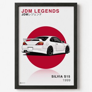 JDM Legends-affisch Silvia S15 - CARTISTRY®