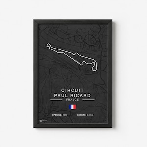 Póster del circuito Paul Ricard - Oscuro - CARTISTRY®