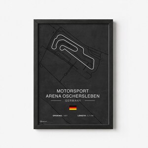 Póster Pista de carreras Oschersleben Arena - Oscuro - CARTISTRY®