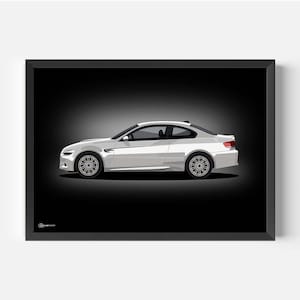 Poster per auto M3 E92 Artwork - Scuro - CARTISTRY®