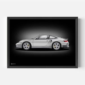Poster auto 911 (996) Turbo - Scuro - CARTISTRY®