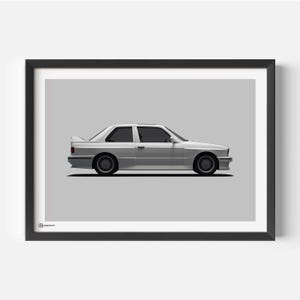 Poster auto M3 E30 - Luce - CARTISTRY®