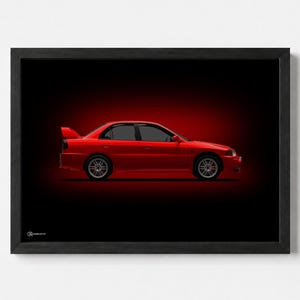 Affiche de voiture Lancer Evolution VI - Foncé - CARTISTRY®