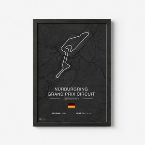 Póster del circuito de Nürburgring GP - Oscuro - CARTISTRY®