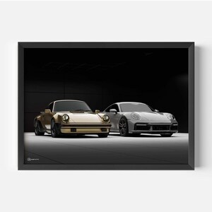Poster auto 911 Turbo (930 e 992) - CARTISTRY®