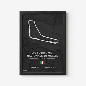 Póster del circuito de Monza - Oscuro - CARTISTRY®