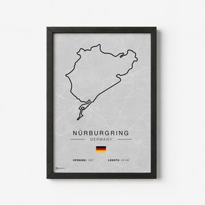 Póster Pista de carreras Nürburgring Nordschleife - Luminoso - CARTISTRY®
