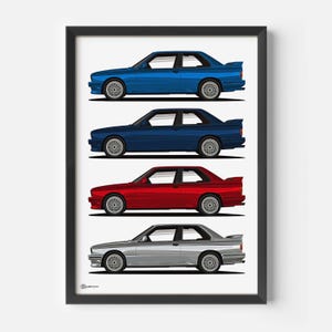 Manifesto dell'auto M3 E30 - CARTISTRY®