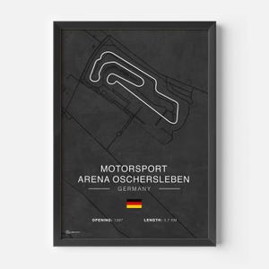 Rennstrecken Poster Oschersleben Arena - Dunkel - CARTISTRY®