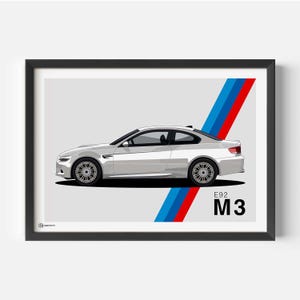 Poster per auto M3 E92 - CARTISTRY®
