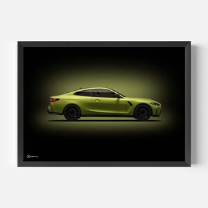 Poster auto M4 G82 - Scuro - CARTISTRY®