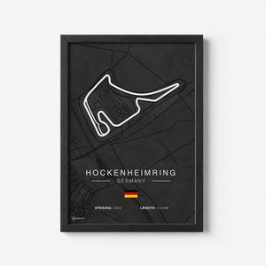 Póster Pista de carreras Hockenheimring - Oscuro - CARTISTRY®