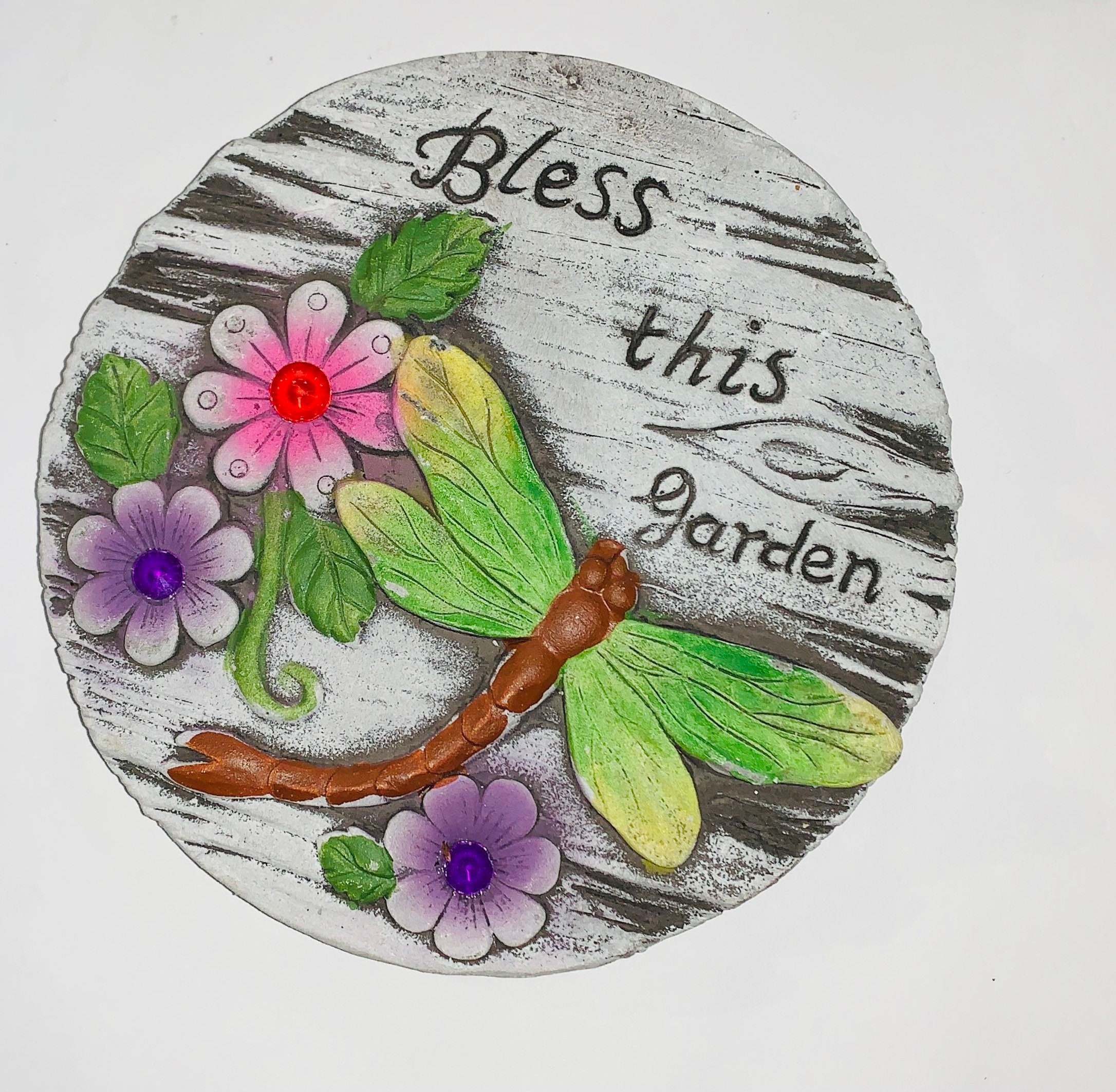 Bless This Garden Stepping Stone Ceramic and the Dimensions - Etsy