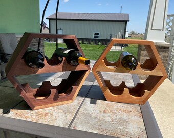 Hardwood wine rack