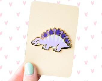 Stegosaurus Hard Enamel Pin Jurassic Cuties Kawaii Dinosaur Lapel Pin