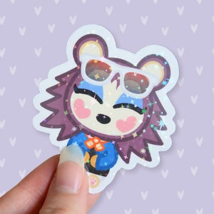 Lable Holographische Aufkleber | Animal Crossing | AKNH | Neue Horizonte | Fähige Schwestern | Dekorativ | Scrapbooking | Niedlich | Kawaii | Geschenk
