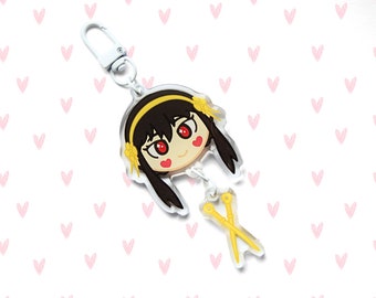 Yor Keychain | Cute | Kawaii | Chibi | Gift | SxF | SpyxFamily | Charm | Acrylic Keychain | Yor Forger | Anime