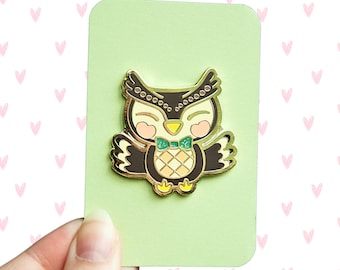 Blathers Hard Enamel Pin | Animal Crossing | ACNH | New Horizons | Owl | Enamel Pins | Collectible | Pin Collection | Cute | Kawaii | Gift