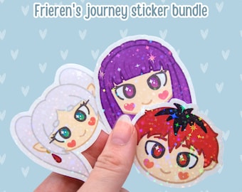 Paquete de pegatinas del viaje de Frieren / Lindo / Kawaii / Regalo / Anime / Frieren / Stark / Helecho / Papelería / Fantasía
