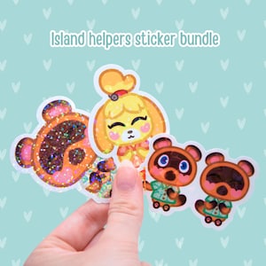 Inselhelfer Sticker Set | Animal Crossing | AKNH | Neue Horizonte | Tom Nook | Isabelle | Timmy und Tommy | Niedlich | Kawaii | Geschenk