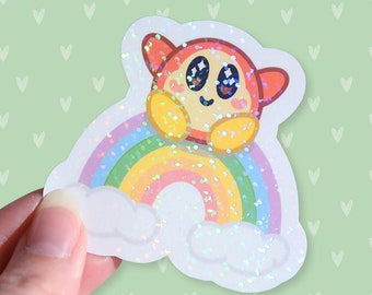 Waddle-Dee Holographic Sticker | Kirby and The Forgotten Land | Nintendo | Cute | Kawaii | Decorative | Holo | Scrapbooking | Gift