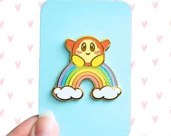 Waddle-Dee Glitter Enamel Pin | Lapel Pin | Hard Enamel Pin | Kirby and The Forgotten Land | Nintendo | Cute | Kawaii |  | Gift