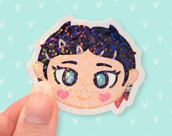 Clove Holographic Sticker | Cute | Kawaii | Chibi | Gift | Valorant | Fan Merch | Stationery | Agent | Gamer Girl